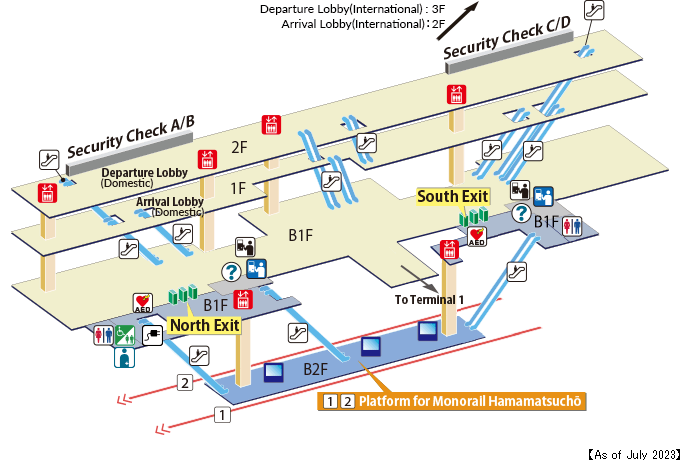 Haneda Airport Terminal 2 Map(As of March 2021)