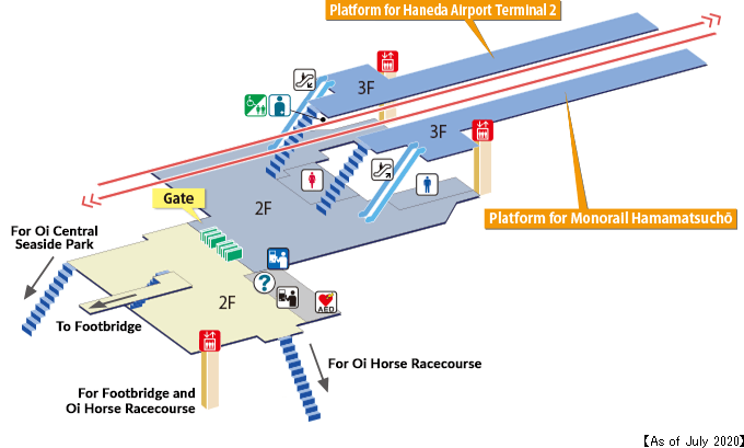 Oi Keibajo Mae Map(As of July 2020)