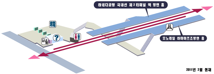 세이비조역 구내도(2011년 2월 현재)